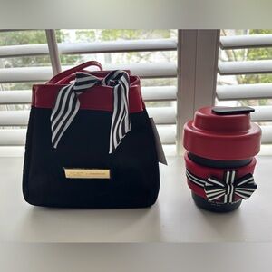 NIB Starbucks x Kate Spade China 2023 Black & Red Tote Bag with Matching Tumbler